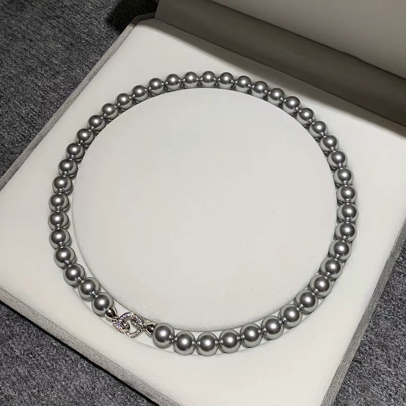 Simple White Pearl Bracelet Necklace Sets for Women