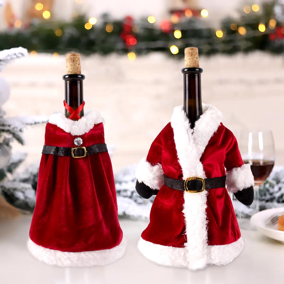 Christmas Wine Bottle Cover Merry Christmas - AKStore
