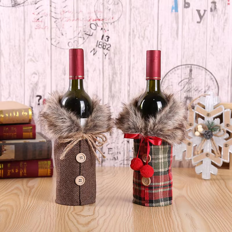 Christmas Wine Bottle Cover Merry Christmas - AKStore