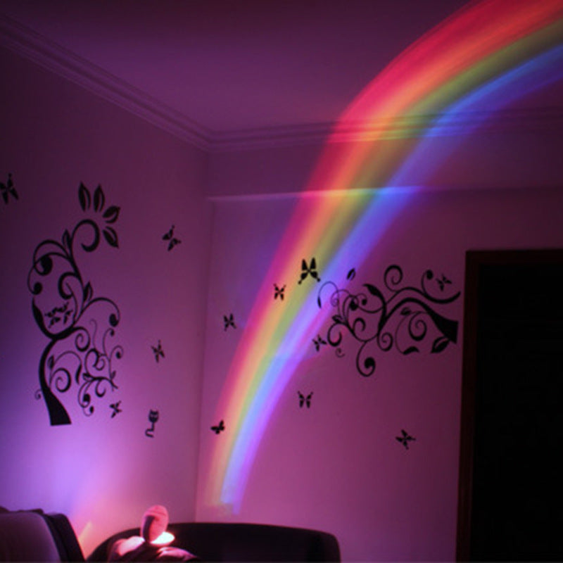 Egg-Shaped Table Lamp Rainbow Projection Lamp LED Color Night Light 3 Modes Projector - AKStore