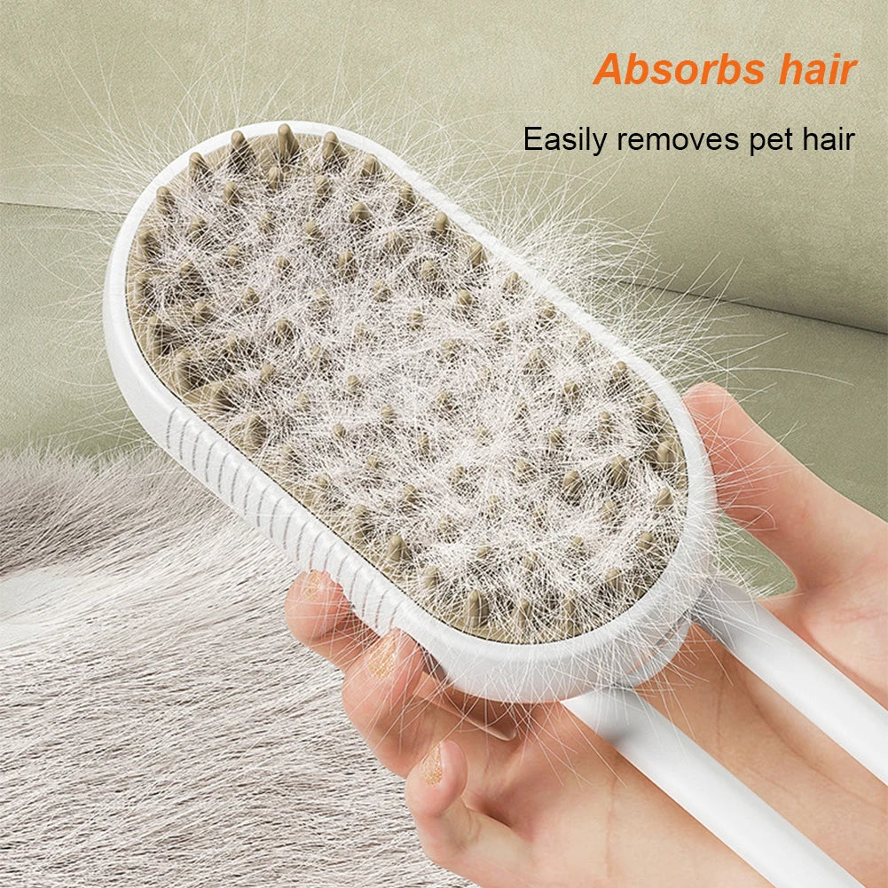 3 in 1 Pet Electric Steam Brush For Cat & Dog - AKStore