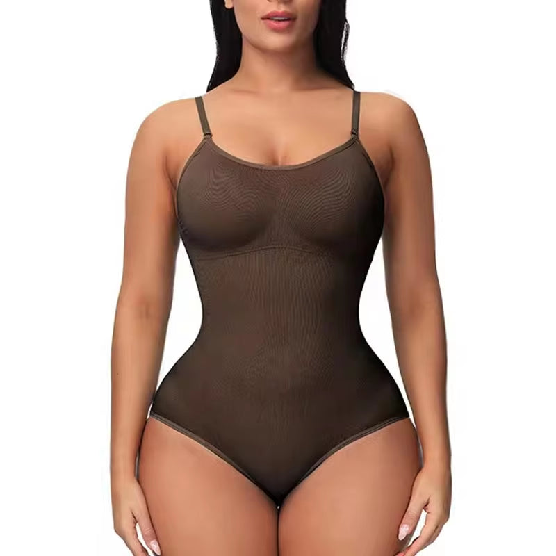 Spaghetti Strap Bodysuit Compression Body Suit - AKStore