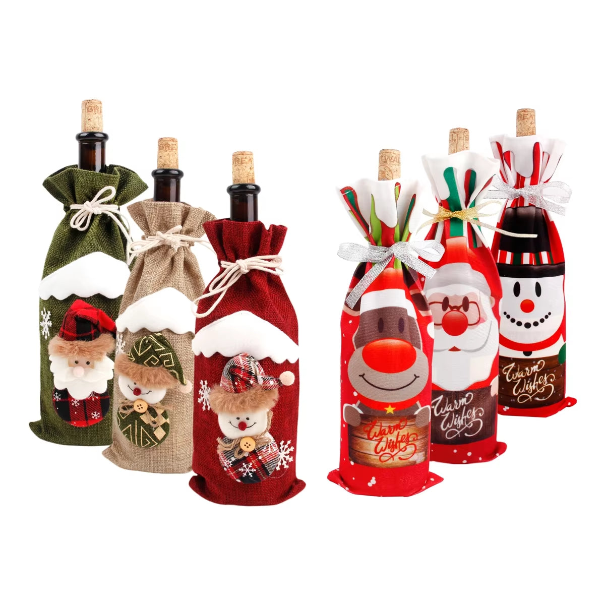 Christmas Wine Bottle Cover Merry Christmas - AKStore