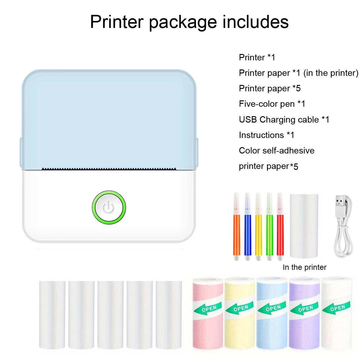  Portable Thermal Printer for Photo Journal Notes Memo