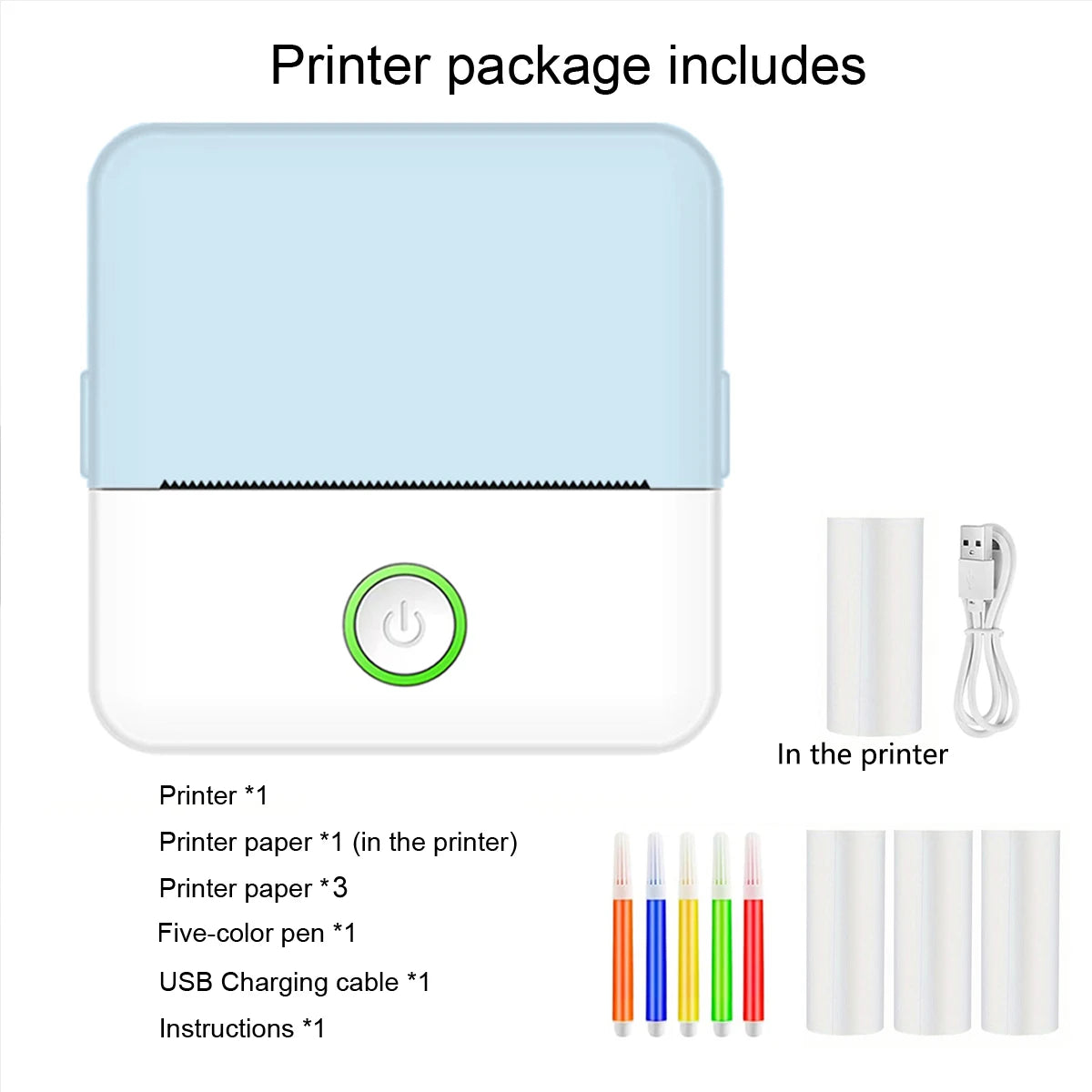  Portable Thermal Printer for Photo Journal Notes Memo