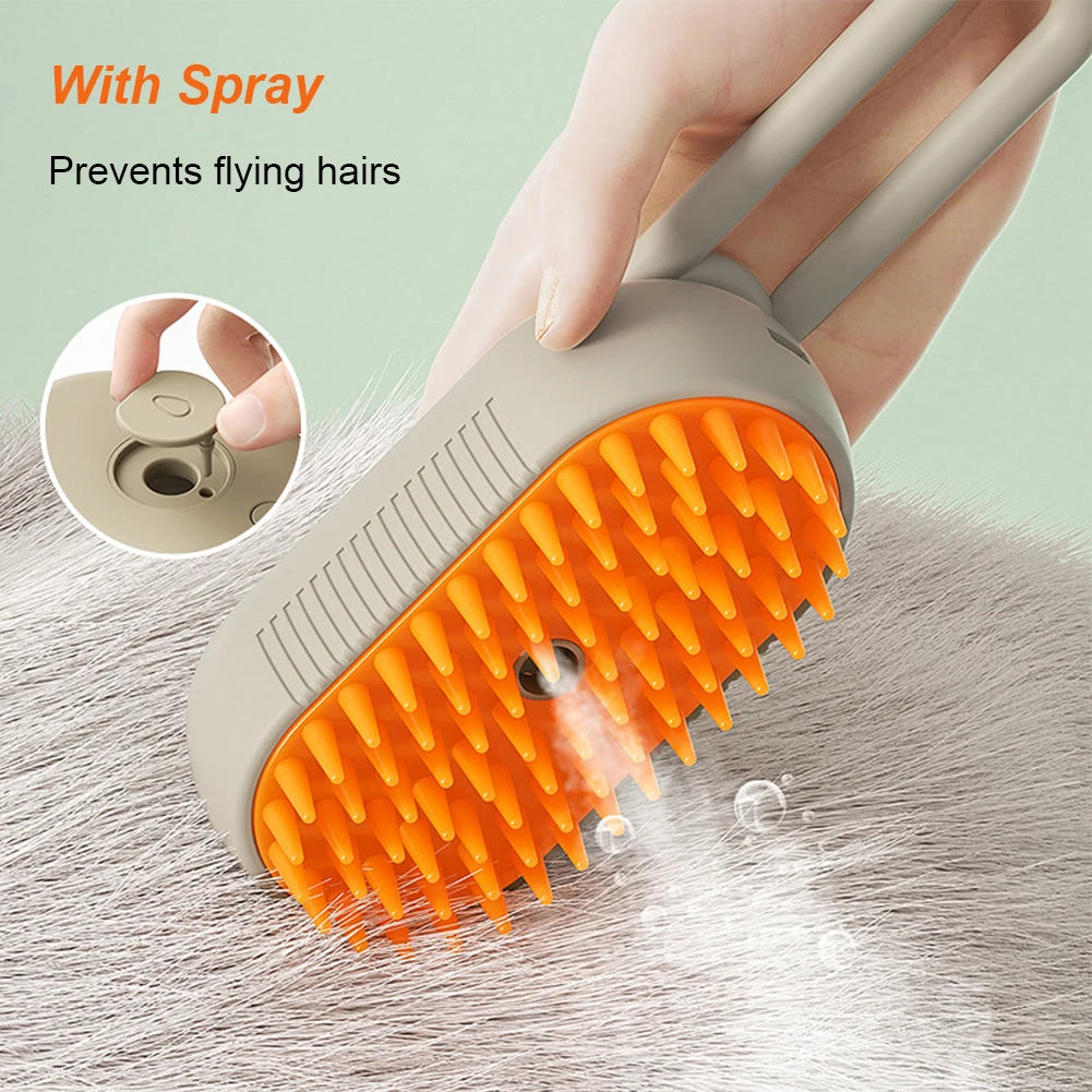 3 in 1 Pet Electric Steam Brush For Cat & Dog - AKStore