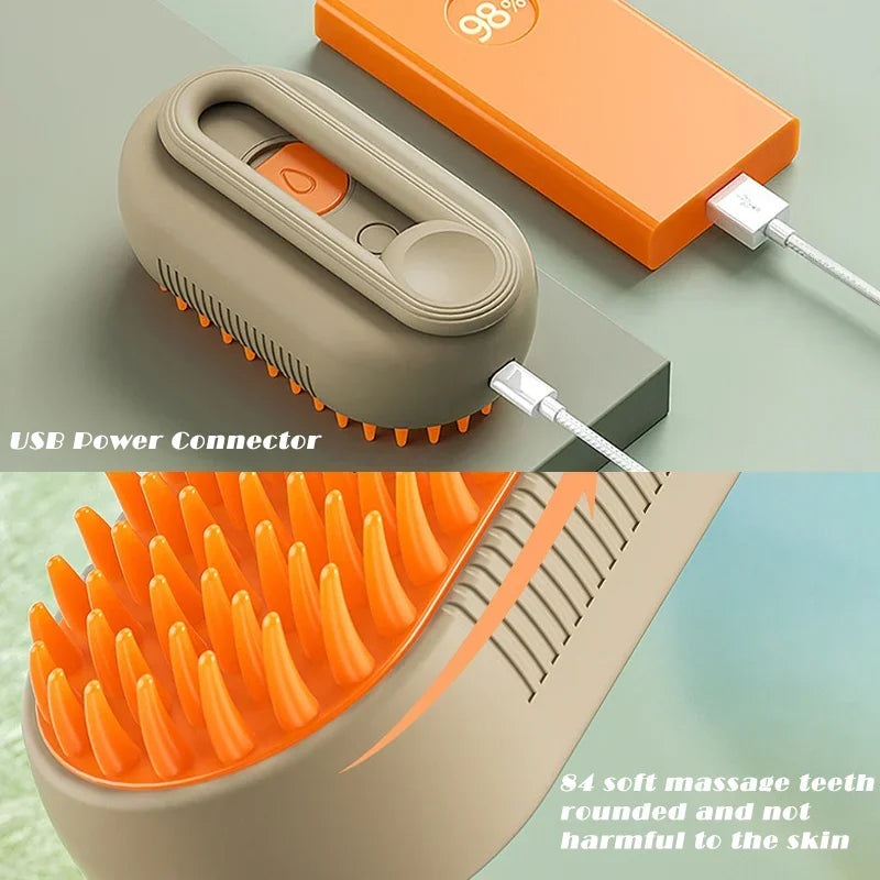 3 in 1 Pet Electric Steam Brush For Cat & Dog - AKStore