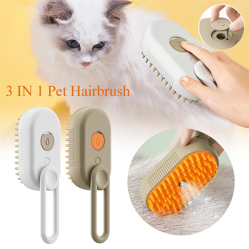 3 in 1 Pet Electric Steam Brush For Cat & Dog - AKStore